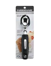 Farberware Professional Ice Cream Scoop Black 8" dishwasher safe comfort grip
