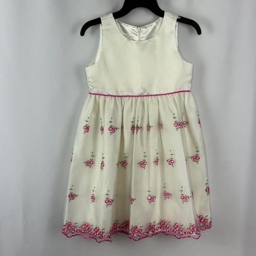 American Princess Dress Girls Toddler 3T White Flower Formal Wedding Party NWT - Bild 1 von 8