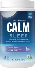 Natural Vitality Calm Sleep, Melatonin & Magnesium Citrate, Sleep Aid Drink... 