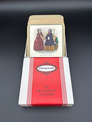 Pimpernel Six Traditional Coasters Untersetzer 6er Set  19. Jahrundert Fashion