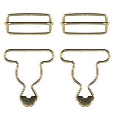 2Pairs Overall Buckles Replacement Adjustable Jean Overalls No-Sew Button Bib...