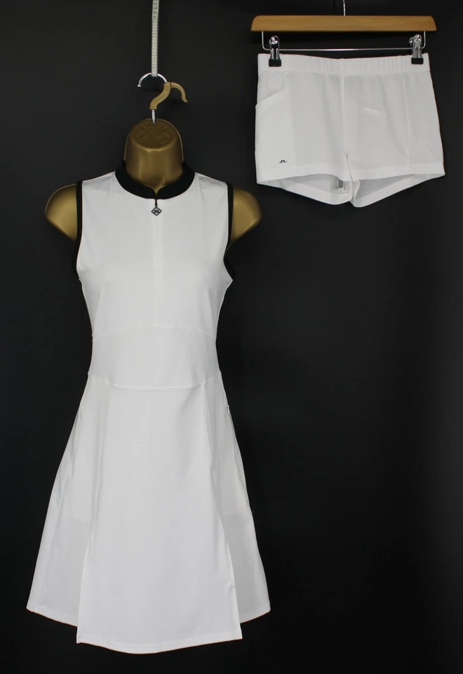 J.LINDEBERG DAMEN EBENHOLZ KLEID GOLF ÄRMELLOS GRÖSSE XS WEISS UVP £120 IB - Bild 2 von 4