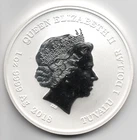 .9999 FINE SILVER 1 TROY OZ QUEEN ELIZABETH II TUVALU 1 DOLLAR