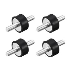 4pcs Rubber Mounts M6x18mm Male Vibration Isolator Shock Absorber D20mmxh10mm