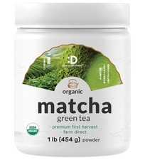 Organic Matcha Green Tea Powder, 1 lb 454g First Harvest, 1 Pound