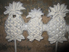Rustic Vintage 5 Pineapples Cast Iron Towel Hat Coat Hanger With 3 Hooks — photo 3