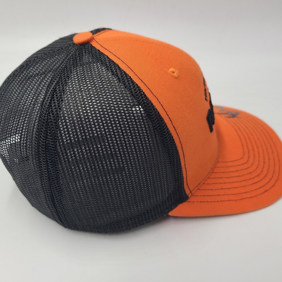 RakAdx Hat Snapback Trucker Mesh Orange Black Rack Addicts Outdoors Hunt Deer View 6