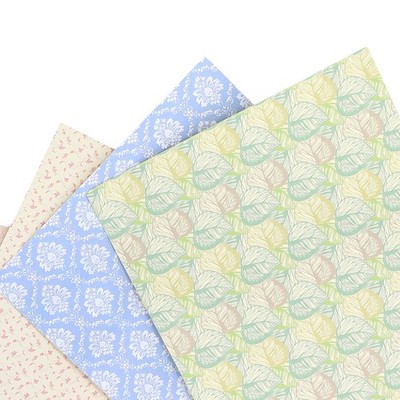 1:12 Scale Dollhouse Wall Paper 4 Sheets Different Patterns Lovely Miniature SET