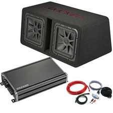 Kicker L7R Twin 12" SubwooferPorted Loaded Enclosure & Amplifier Package 1200W