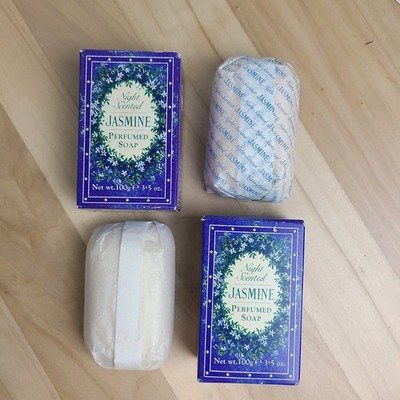 Vintage Norfolk Lavender Night Scented Jasmine Perfumed Bar Soap 2x Bars