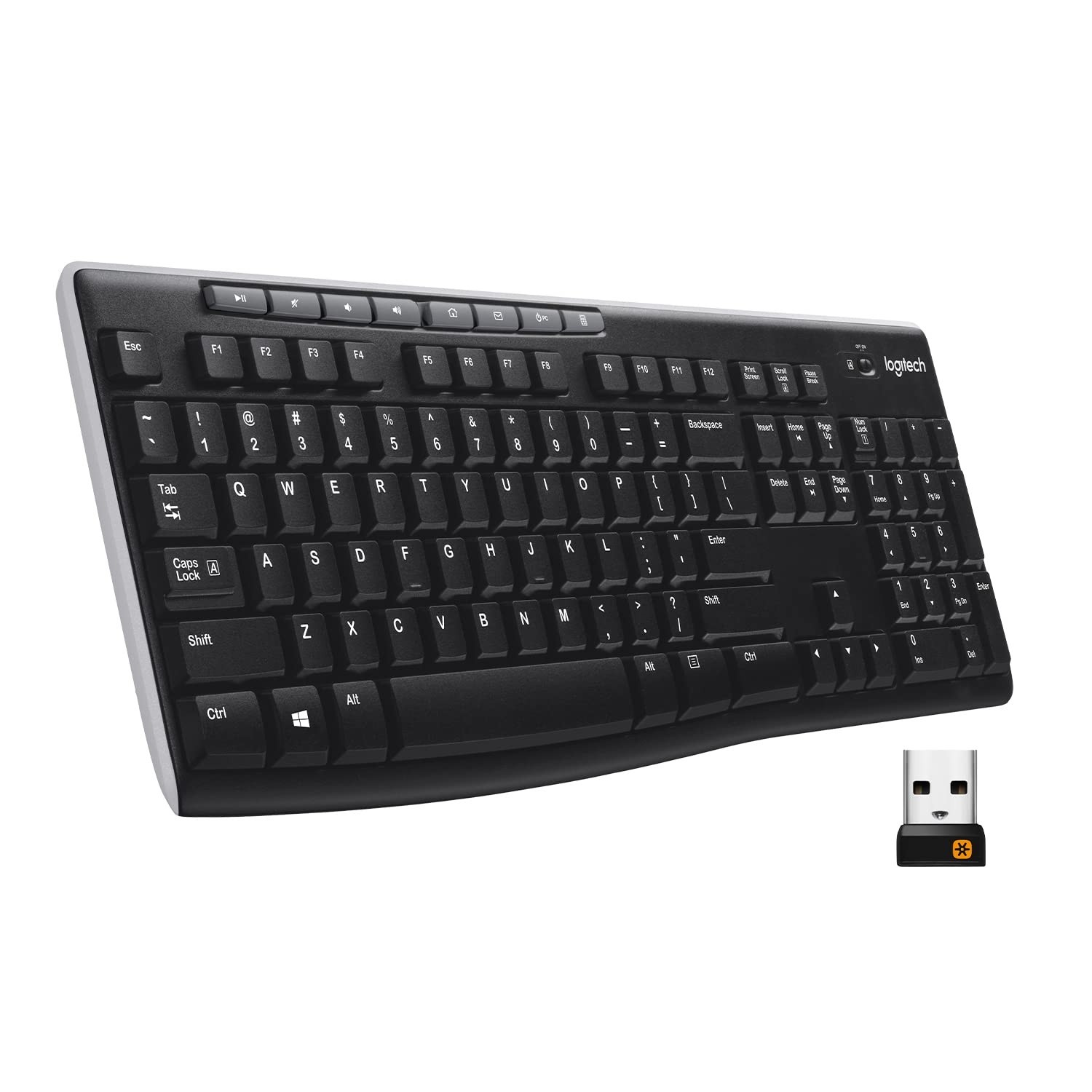 Logitech K270 Wireless Keyboard for Windows 2.4 GHz Full-Size Number Pad PC/MAC