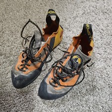La Sportiva Finale Climbing Shoes Orange Suede Lace up Men's 10.5 US/44 EU