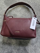 NWT DKNY Gemma Shoulder Bag - Awn Neutral  Plumb/burgundy
