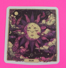 Purple Butterfly Moon Sticker 2" x 1.78" AJ 