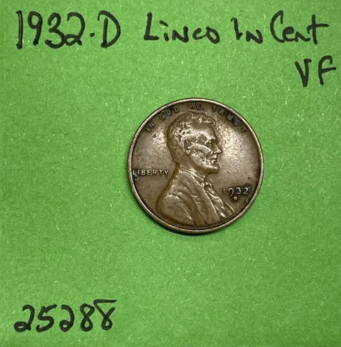 1932 D Lincoln Wheat Cent / Penny 1c VF Very Fine