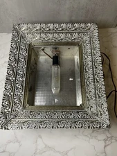 Vintage Metal Whitewashed Frame Lighted Shadow Box: 15x12”