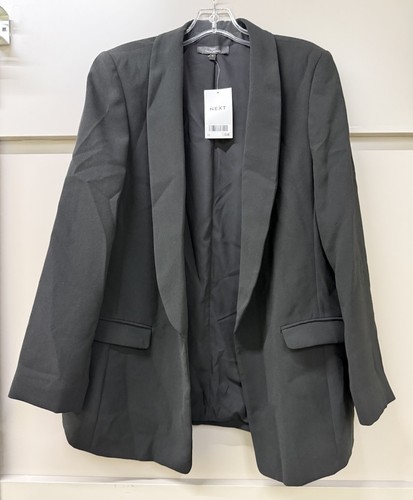 NEXT Black Relaxed Soft Crépe Blazer - UK 16 / EU 44 - Picture 1 of 9