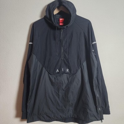Nike Air Max 97 Anorak Zip Jacket Mens Large Black Hooded Windbreaker Pullover
