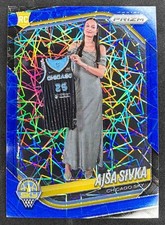 2025 Panini WNBA Prizm Ajsa Sivka #85 Blue Velocity Prizms RC Sky