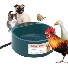 Water Bowl 2.2L Outdoor No Freeze Chew Resistant Cord