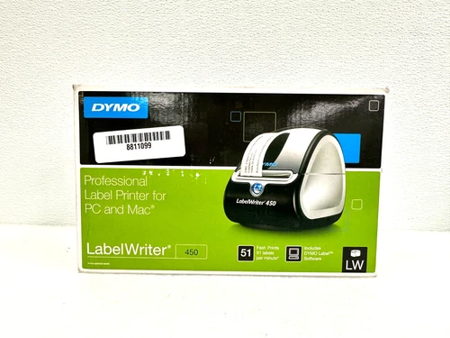 NEW OPEN Dymo LabelWriter 450 Thermal Label Printer 1750110 AC ADAPTER, SPOOL 🚚