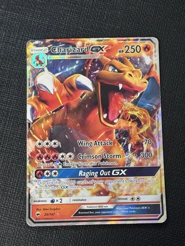 Charizard GX 20/147 HOLO Rare Pokemon Card Burning Shadows SM