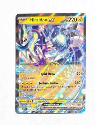 Miraidon Ex ~ Pokemon SV Obsidian Flames ~ Full Art Holo 079/197 