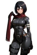 Mikasa Attack on Titan Waifu Weatherproof Anime Sticker 6" Car Decal