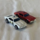 Hot Wheels Redlines Oldsmobile Police Fire White Red Diecast Car