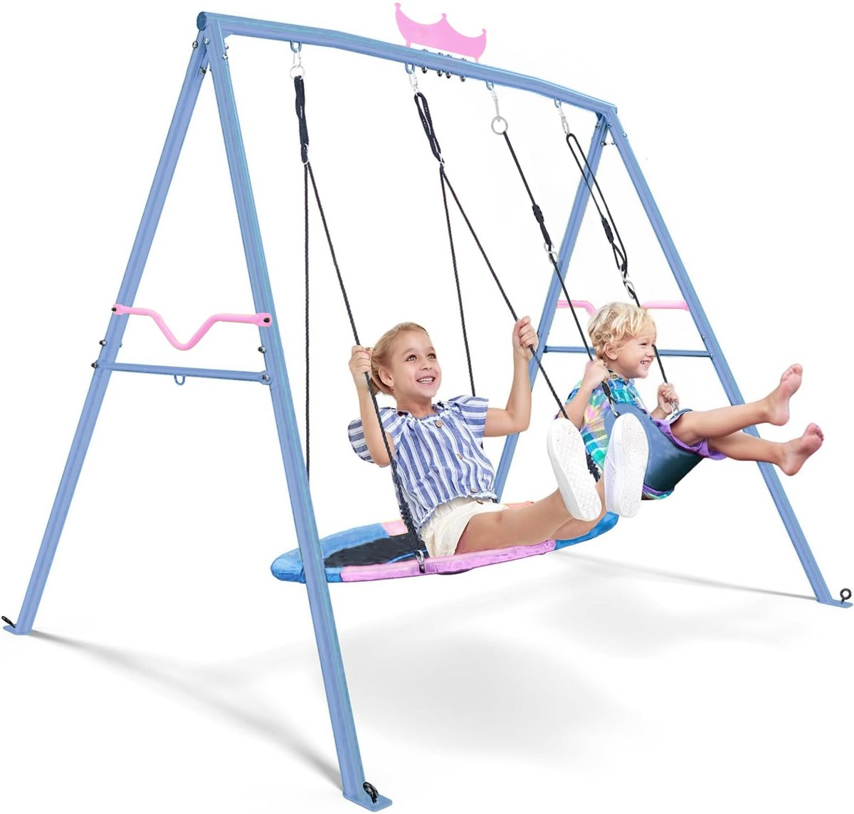 Crown 2-in-1 Swing Hammock, 460lbs Seat Swing Sets for