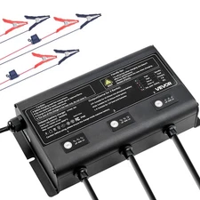 VEVOR 3-Bank 5A 12V Smart Marine Battery Charger Onboard IP68 Waterproof Boat RV