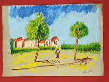 Vincent van Gogh Drawing on paper (Handmade) signed and stamped