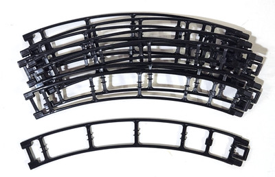 10 NEW K'NEX Curved Black Roller Coaster Track Pieces 8'' Micro Parts Lot KNEX