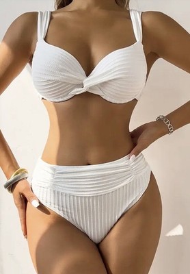 Bikini Set Weiss S Elegant Bademode elegant sexy