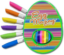Eggmazing Mini Easter Egg Decorator Kit with Spinner  6 Markers - Ages 3 