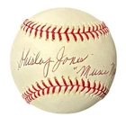 SHIRLEY JONES SIGNED OFFICIAL MLB BASEBALL BECKETT E72258 "MUSIC MAN"