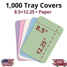 1000pcs Paper Tray Covers 8.5x12.25 Disposable Size B Dental Heavyweight Tattoo