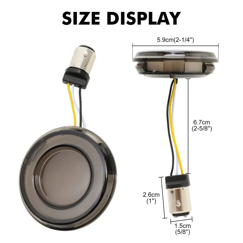 1157 LED Turn Signals Blinker Lights For Harley Davidson Sportster Iron 1200 883 - Image 4 of 4