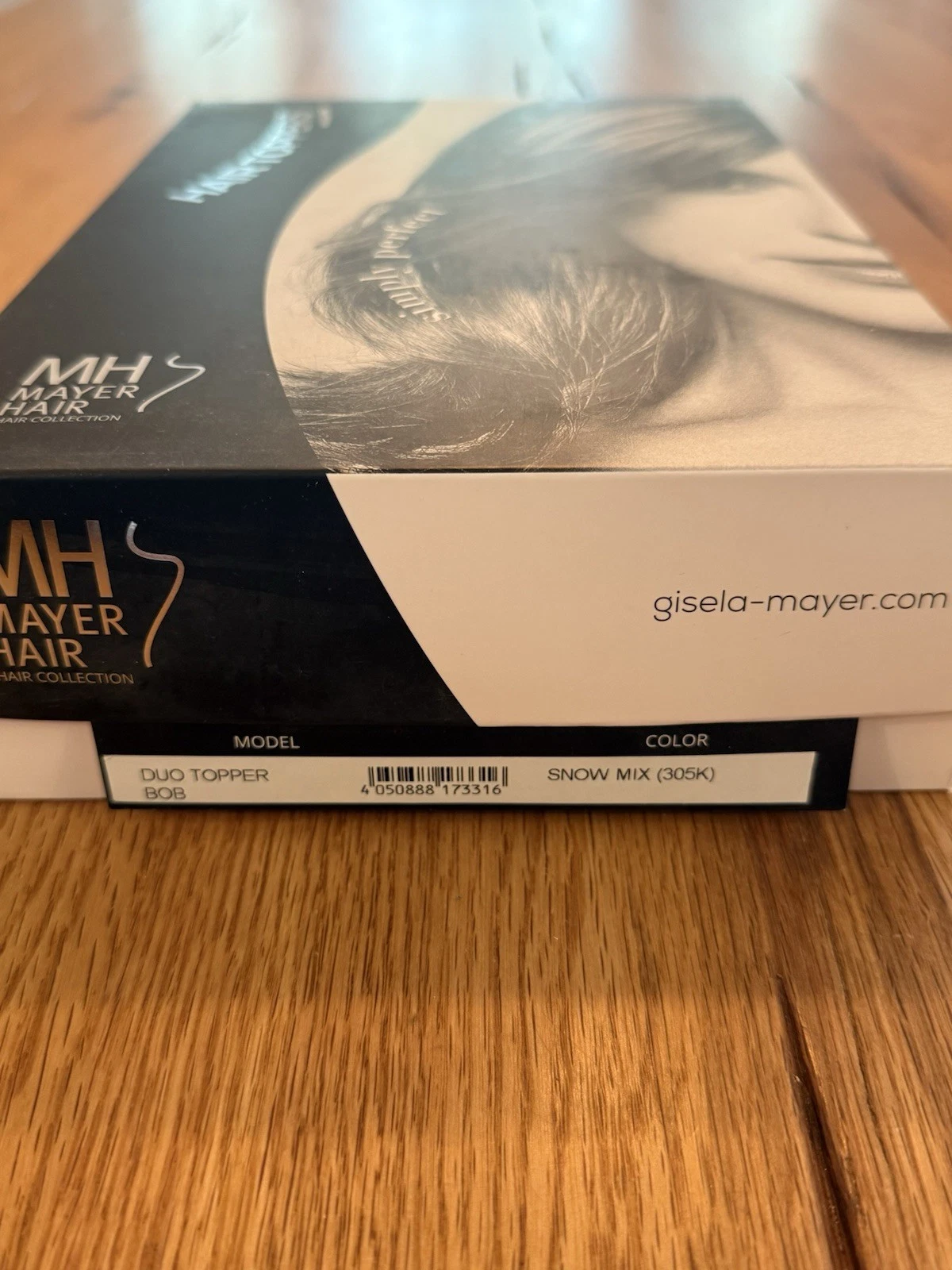 Gisela Mayer Hair Topper Duo Topper Bob Snow Mix 305K Mono - Brand New 4