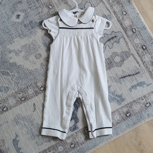 Kate Spade Baby Girls Bodysuit And Overall Set Sz9m - Image 2 of 4