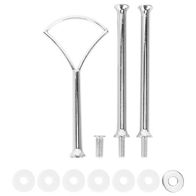 1 set 2 3 Tier Cake Plate Stand Heavy Metal Center Handle Fitting Hardware5468