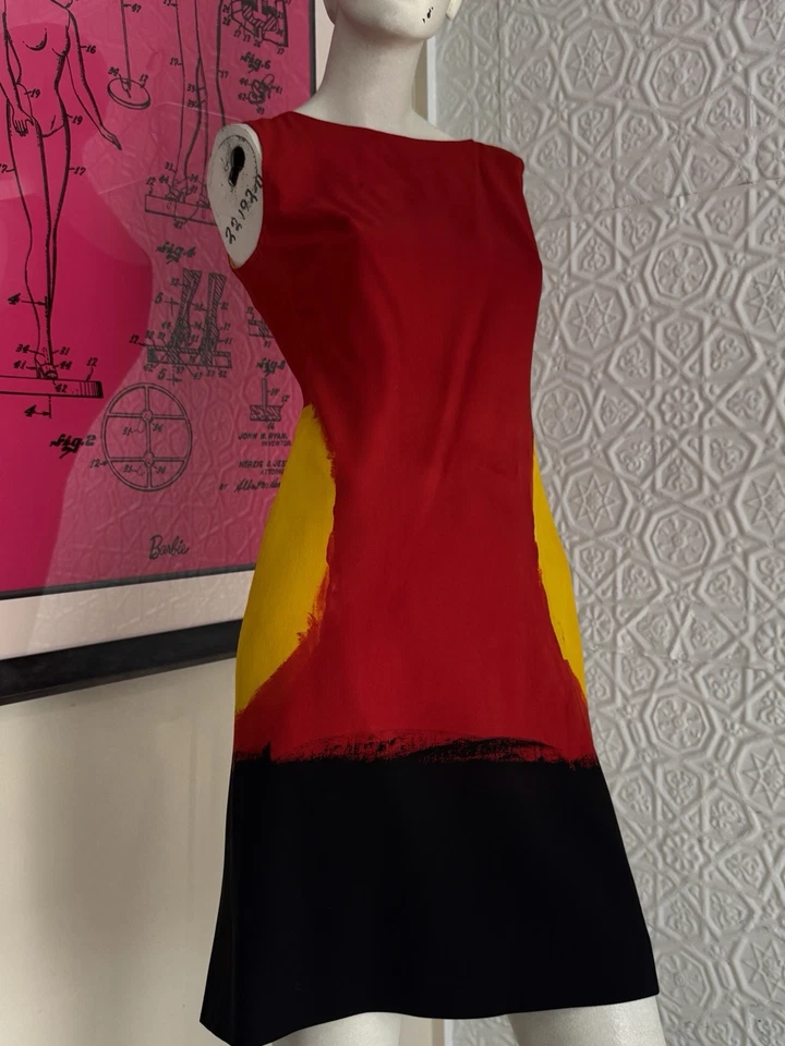 Vintage 1990s Designer Moschino Couture Sheath Dress And Jacket-Dip Due-Wool-4 - Image 3 of 4