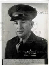 1943 Press Photo Major General Julian C. Smith, USMC - pim11559