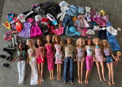 Barbie Vintage Doll Lot 11 Dolls Bundle, Clothes, Accessories, 1990s/2000s