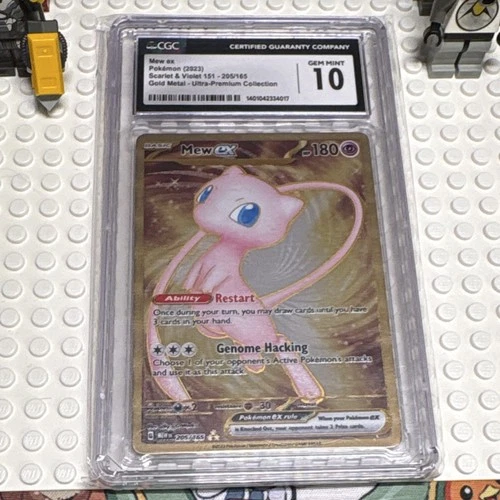 Pokémon TCG Mew ex 205/165 Scarlet & Violet 151 Gold Metal Ultra-Premium CGC 10