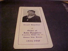 CA 1940'S PHOTO ID CARD GRAND GUARDIAN JOBS DAUGHTERS KANSAS CITY KS BETHEL #12