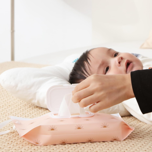 4 Pack Wipes Dispenser, on the GO, Portable Baby Wipe Case, Refillable Baby Wip - Picture 5 of 12