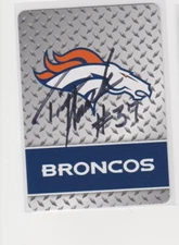 TIM HAUCK DENVER BRONCOS 1995-1996 MONTANA AUTOGRAPHED PLAYING CARD