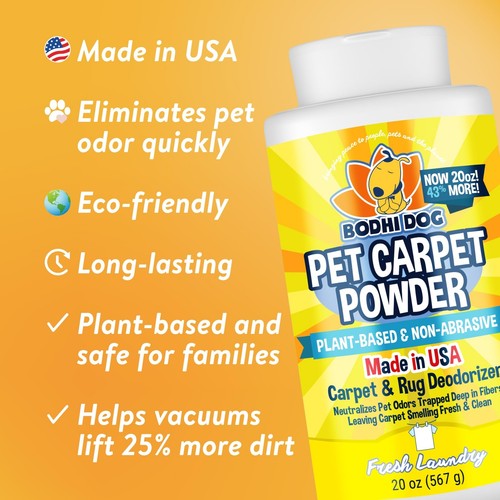 Natural Dog Odor Carpet Powder | Dry Pet Smell Eliminator | Remove Urine Smel... - Picture 3 of 6