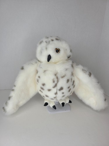 Folkmanis Full Body Puppet Snowy Owl Plush With Rotating Head 22” Wingspan - Picture 2 of 15